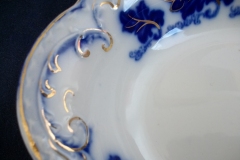 JOHNSON BROTHERS NORMANDY (FLOW BLUE)-  OVAL OPEN SERVING BOWL  9"    ..... https://www.jaapiesFineChinaStore.com