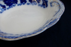 JOHNSON BROTHERS NORMANDY (FLOW BLUE)-  OVAL OPEN SERVING BOWL  9"    ..... https://www.jaapiesFineChinaStore.com