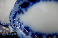 JOHNSON BROTHERS NORMANDY (FLOW BLUE)-  SMALL SERVING PLATTER 10 1/2"    ..... https://www.jaapiesFineChinaStore.com