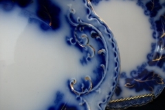 JOHNSON BROTHERS NORMANDY (FLOW BLUE)-  SMALL SERVING PLATTER 10 1/2"    ..... https://www.jaapiesFineChinaStore.com