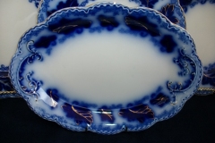 JOHNSON BROTHERS NORMANDY (FLOW BLUE)-  SMALL SERVING PLATTER 10 1/2"    ..... https://www.jaapiesFineChinaStore.com