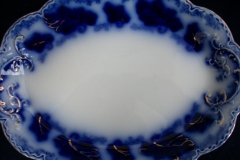 JOHNSON BROTHERS NORMANDY (FLOW BLUE)-  SMALL SERVING PLATTER 10 1/2"    ..... https://www.jaapiesFineChinaStore.com