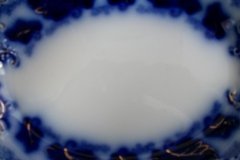 JOHNSON BROTHERS NORMANDY (FLOW BLUE)-  SMALL SERVING PLATTER 10 1/2"    ..... https://www.jaapiesFineChinaStore.com