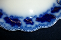 JOHNSON BROTHERS NORMANDY (FLOW BLUE)-  SMALL SERVING PLATTER 10 1/2"    ..... https://www.jaapiesFineChinaStore.com