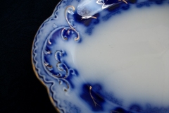 JOHNSON BROTHERS NORMANDY (FLOW BLUE)-  SMALL SERVING PLATTER 10 1/2"    ..... https://www.jaapiesFineChinaStore.com