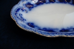 JOHNSON BROTHERS NORMANDY (FLOW BLUE)-  SMALL SERVING PLATTER 10 1/2"    ..... https://www.jaapiesFineChinaStore.com