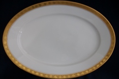 HUTSCHENREUTHER FAVORIT (ENCRUSTED GOLD BAND)-   OVAL HUTSCHENREUTHER FAVORIT-  OVAL SERVING PLATTER  16  1/4" ..... https://www.jaapiesFineChinaStore.com