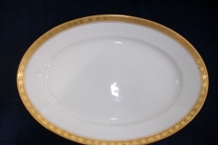 HUTSCHENREUTHER FAVORIT (ENCRUSTED GOLD BAND)-   OVAL HUTSCHENREUTHER FAVORIT-  OVAL SERVING PLATTER  16  1/4" ..... https://www.jaapiesFineChinaStore.com