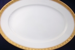 HUTSCHENREUTHER FAVORIT (ENCRUSTED GOLD BAND)-   OVAL HUTSCHENREUTHER FAVORIT-  OVAL SERVING PLATTER  16  1/4" ..... https://www.jaapiesFineChinaStore.com