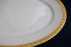 HUTSCHENREUTHER FAVORIT (ENCRUSTED GOLD BAND)-   OVAL HUTSCHENREUTHER FAVORIT-  OVAL SERVING PLATTER  16  1/4" ..... https://www.jaapiesFineChinaStore.com