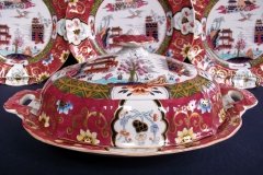 MASON'S #447 CANTON RED-  COVERED SERVING BOWL   .....   http://jaapiesfinechinastore.com