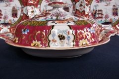 MASON'S #447 CANTON RED-  COVERED SERVING BOWL   .....   http://jaapiesfinechinastore.com