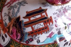 MASON'S #447 CANTON RED-  COVERED SERVING BOWL   .....   http://jaapiesfinechinastore.com