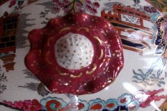 MASON'S #447 CANTON RED-  COVERED SERVING BOWL   .....   http://jaapiesfinechinastore.com