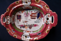 MASON'S #447 CANTON RED-  COVERED SERVING BOWL   .....   https://www.jaapiesfinechinastore.com