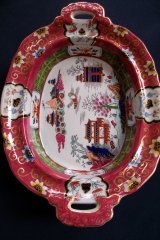 MASON'S #447 CANTON RED-  COVERED SERVING BOWL   .....   http://jaapiesfinechinastore.com
