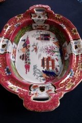 MASON'S #447 CANTON RED-  COVERED SERVING BOWL   .....   http://jaapiesfinechinastore.com