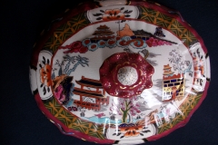 MASON'S #447 CANTON RED-  COVERED SERVING BOWL   .....   https://www.jaapiesfinechinastore.com