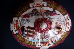 MASON'S #447 CANTON RED-  COVERED SERVING BOWL   .....   http://jaapiesfinechinastore.com