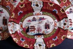 MASON'S #447 CANTON RED-  SERVING PLATTER 11 1/8"   .....   http://jaapiesfinechinastore.com