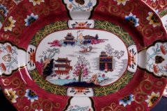MASON'S #447 CANTON RED-  SERVING PLATTER 11 1/8"   .....   http://jaapiesfinechinastore.com