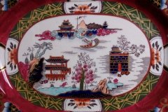 MASON'S #447 CANTON RED-  SERVING PLATTER 11 1/8"   .....   http://jaapiesfinechinastore.com