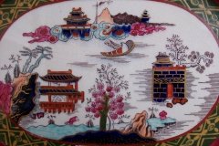 MASON'S #447 CANTON RED-  SERVING PLATTER 11 1/8"   .....   http://jaapiesfinechinastore.com