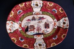 MASON'S #447 CANTON RED-  SERVING PLATTER 11 1/8"   .....   http://jaapiesfinechinastore.com