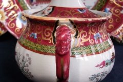MASON'S #447 CANTON RED-  COVERED SUGAR BOWL   .....   http://jaapiesfinechinastore.com
