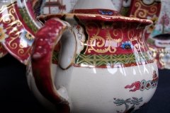 MASON'S #447 CANTON RED-  COVERED SUGAR BOWL   .....   http://jaapiesfinechinastore.com