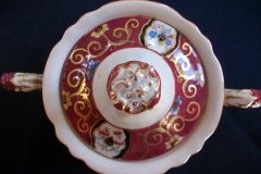 MASON'S #447 CANTON RED-  COVERED SUGAR BOWL   .....   http://jaapiesfinechinastore.com