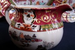 MASON'S #447 CANTON RED-  CREAMER   .....   http://jaapiesfinechinastore.com