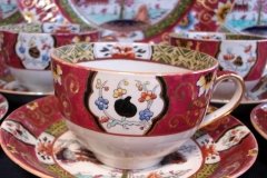 MASON'S #447 CANTON RED- CUP & SAUCER   .....   http://jaapiesfinechinastore.com