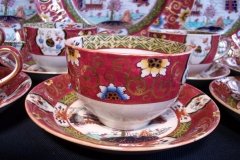 MASON'S #447 CANTON RED- CUP & SAUCER   .....   http://jaapiesfinechinastore.com