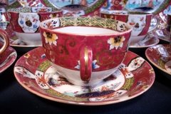 MASON'S #447 CANTON RED- CUP & SAUCER   .....   http://jaapiesfinechinastore.com