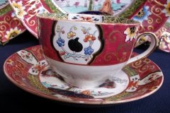MASON'S #447 CANTON RED- CUP & SAUCER   .....   http://jaapiesfinechinastore.com