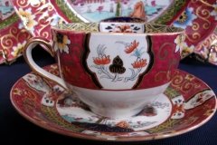 MASON'S #447 CANTON RED- CUP & SAUCER   .....   http://jaapiesfinechinastore.com