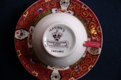 MASON'S #447 CANTON RED- CUP & SAUCER   .....   http://jaapiesfinechinastore.com