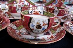 MASON'S #447 CANTON RED-  DEMI  CUP & SAUCER   .....   http://jaapiesfinechinastore.com