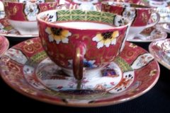 MASON'S #447 CANTON RED-  DEMI  CUP & SAUCER   .....   http://jaapiesfinechinastore.com