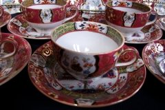 MASON'S #447 CANTON RED-  DEMI  CUP & SAUCER   .....   http://jaapiesfinechinastore.com