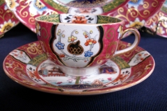 MASON'S #447 CANTON RED-  DEMI  CUP & SAUCER   .....   https://www.jaapiesfinechinastore.com