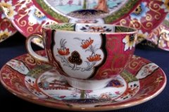 MASON'S #447 CANTON RED-  DEMI  CUP & SAUCER   .....   http://jaapiesfinechinastore.com
