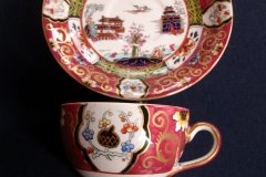 MASON'S #447 CANTON RED-  DEMI  CUP & SAUCER   .....   http://jaapiesfinechinastore.com