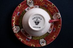 MASON'S #447 CANTON RED-  DEMI  CUP & SAUCER   .....   http://jaapiesfinechinastore.com