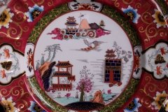 MASON'S #447 CANTON RED-   DINNER  PLATE   .....   http://jaapiesfinechinastore.com