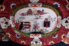 MASON'S #447 CANTON RED-  SERVING PLATTER 16  1/4"   .....   http://jaapiesfinechinastore.com