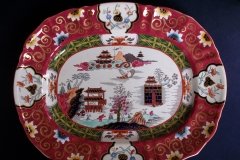 MASON'S #447 CANTON RED-  SERVING PLATTER 16  1/4"   .....   http://jaapiesfinechinastore.com