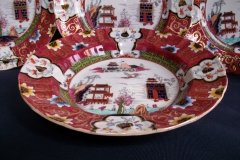 MASON'S CANTON RED #447- LARGE SOUP PLATE  10  3/8 "   .....   http://jaapiesfinechinastore.com