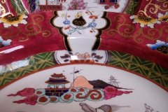 MASON'S CANTON RED #447- LARGE SOUP PLATE  10  3/8 "   .....   http://jaapiesfinechinastore.com